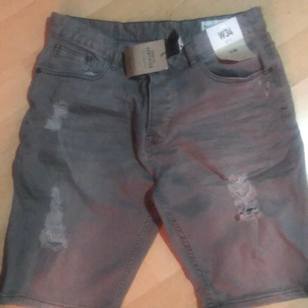 Gray cargo shorts
